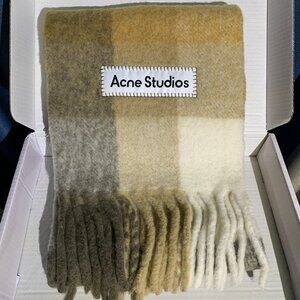 Acne Studios Viral Plaid Scarf | Alpaca Mohair Blend